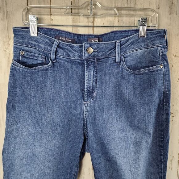 NYDJ Alina Ankle Denim Jeans Blue Size 12 - Picture 4 of 10